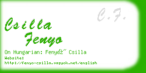 csilla fenyo business card